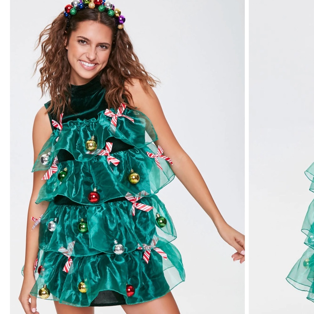 IN SEARCH OF this Forever 21 Christmas Tree Dress